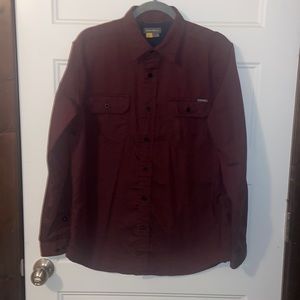 Burgundy Eddie Bauer Button Up